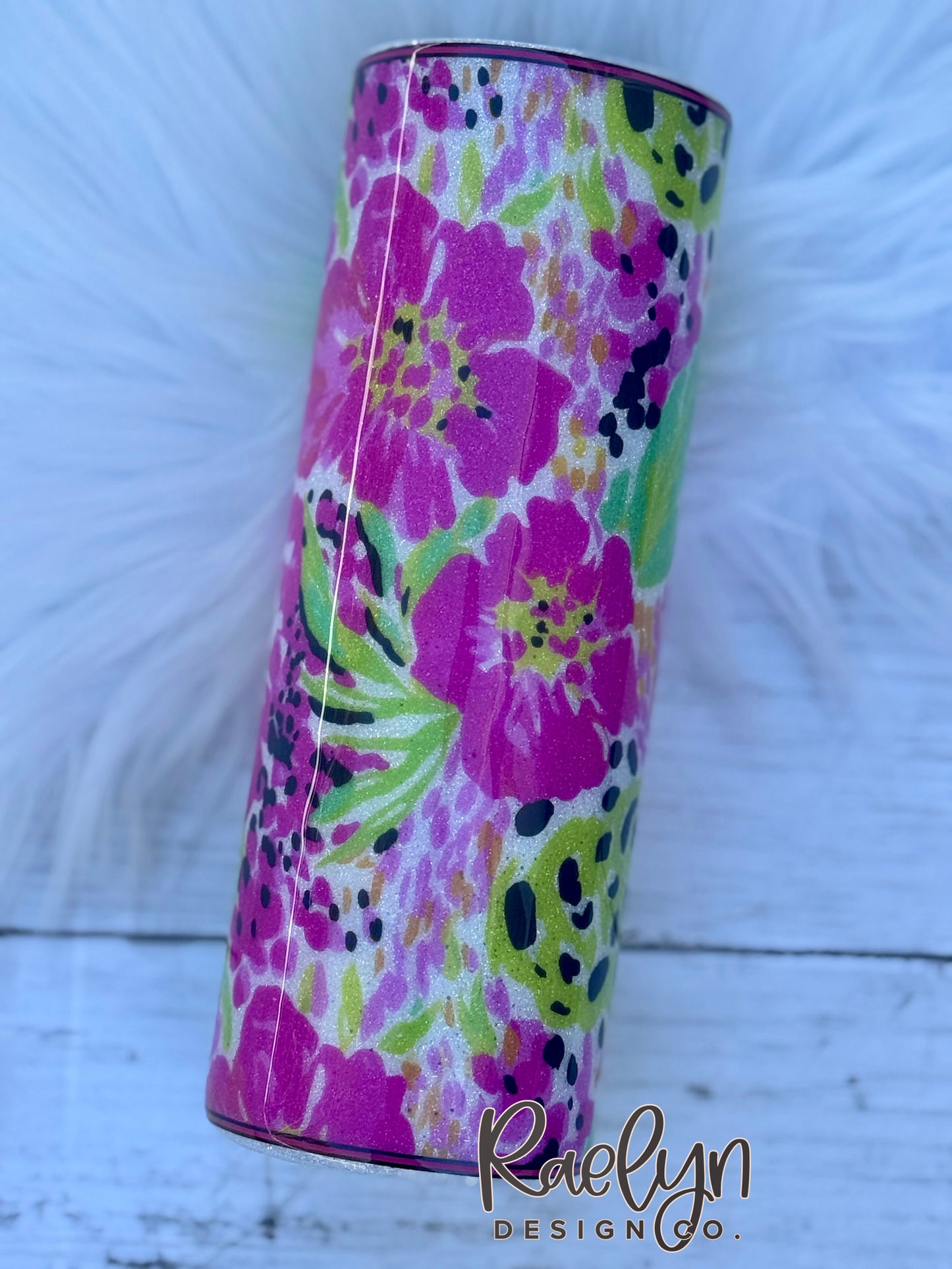 PINK FLORAL TUMBLER