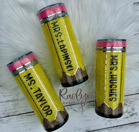 TEACHER PENCIL TUMBLER