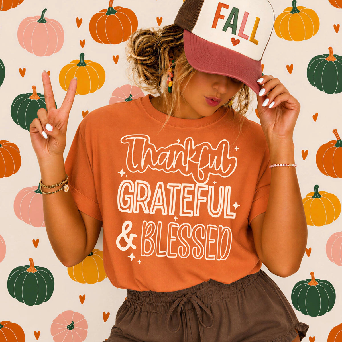 THANKFUL GRATEFUL BLESSED TEE