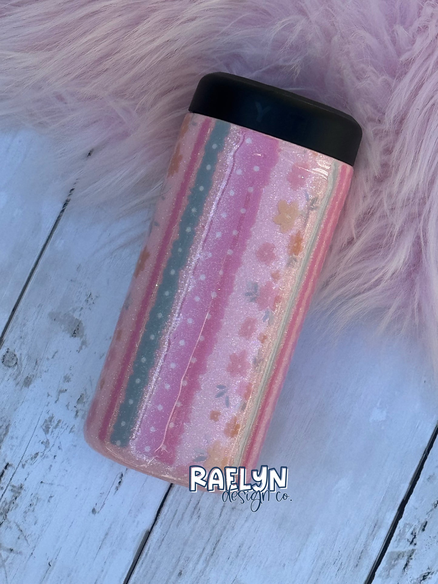 FLORAL YETI SLIM CAN KOOZIE