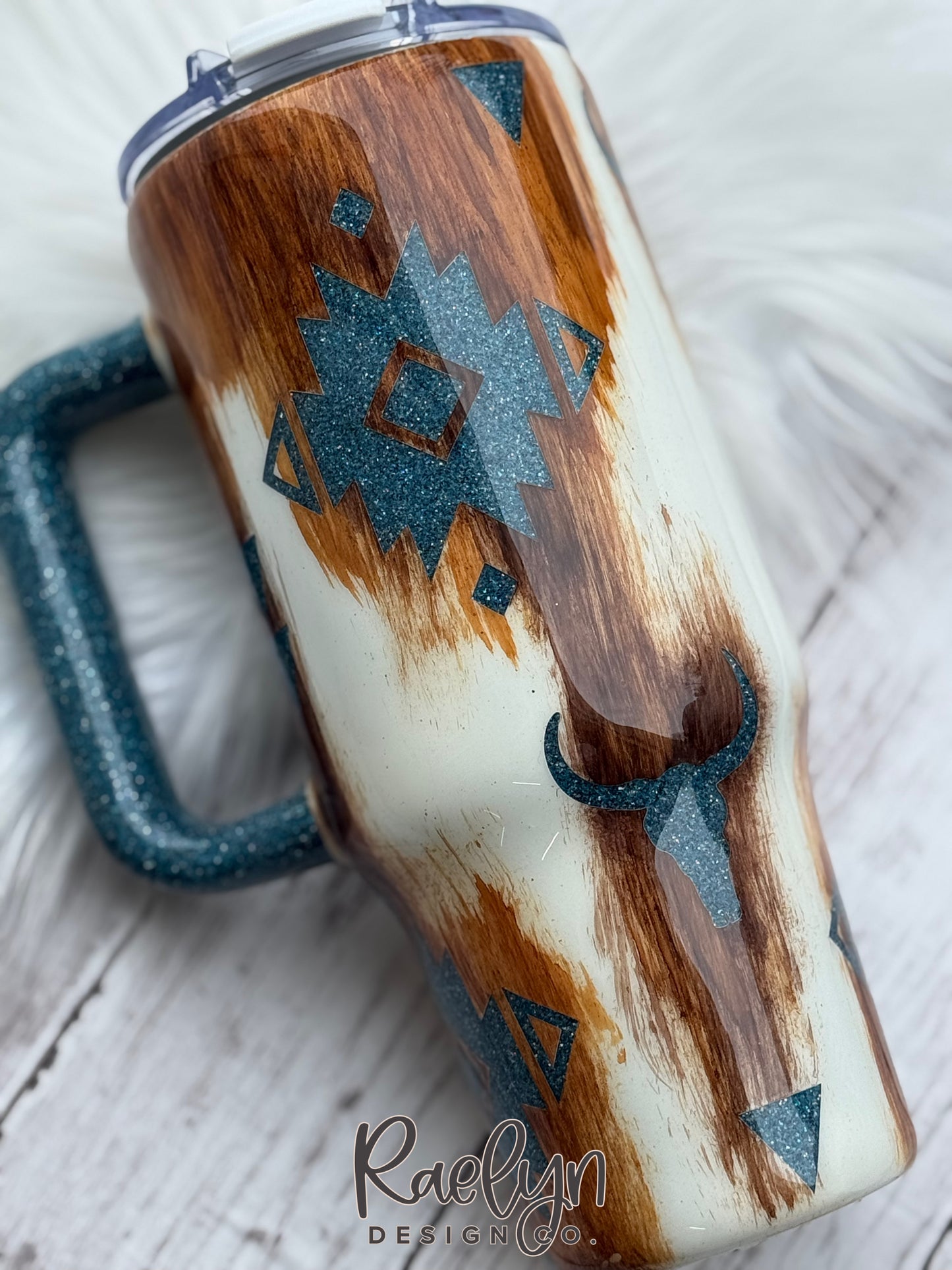 AZTEC COW HIDE TUMBLER