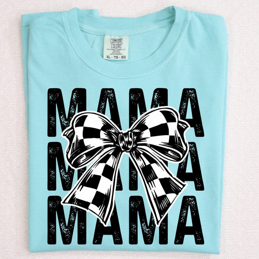 MAMA BLACK CHECKER BOW