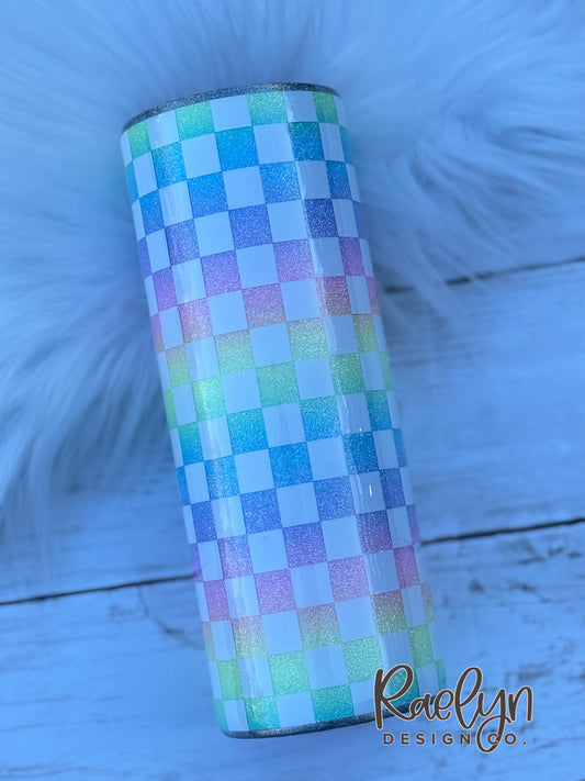 PASTEL CHECKER TUMBLER
