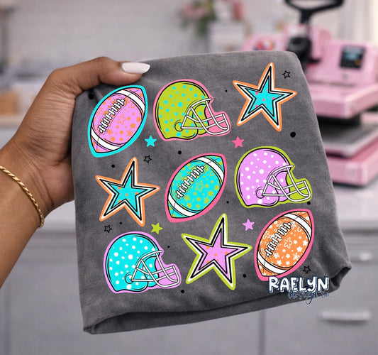 NEON FOOTBALL TEE