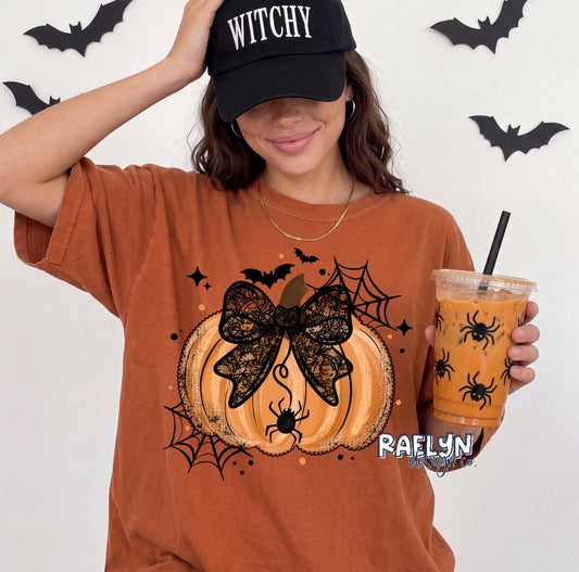 LACEY BOW PUMPKIN TEE