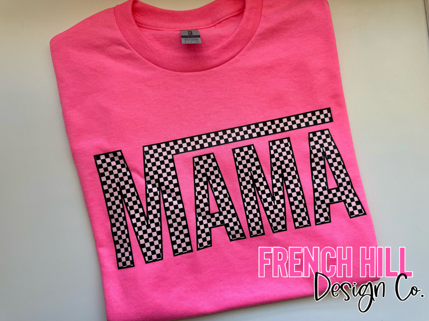 MAMA CHECKERED TSHIRT